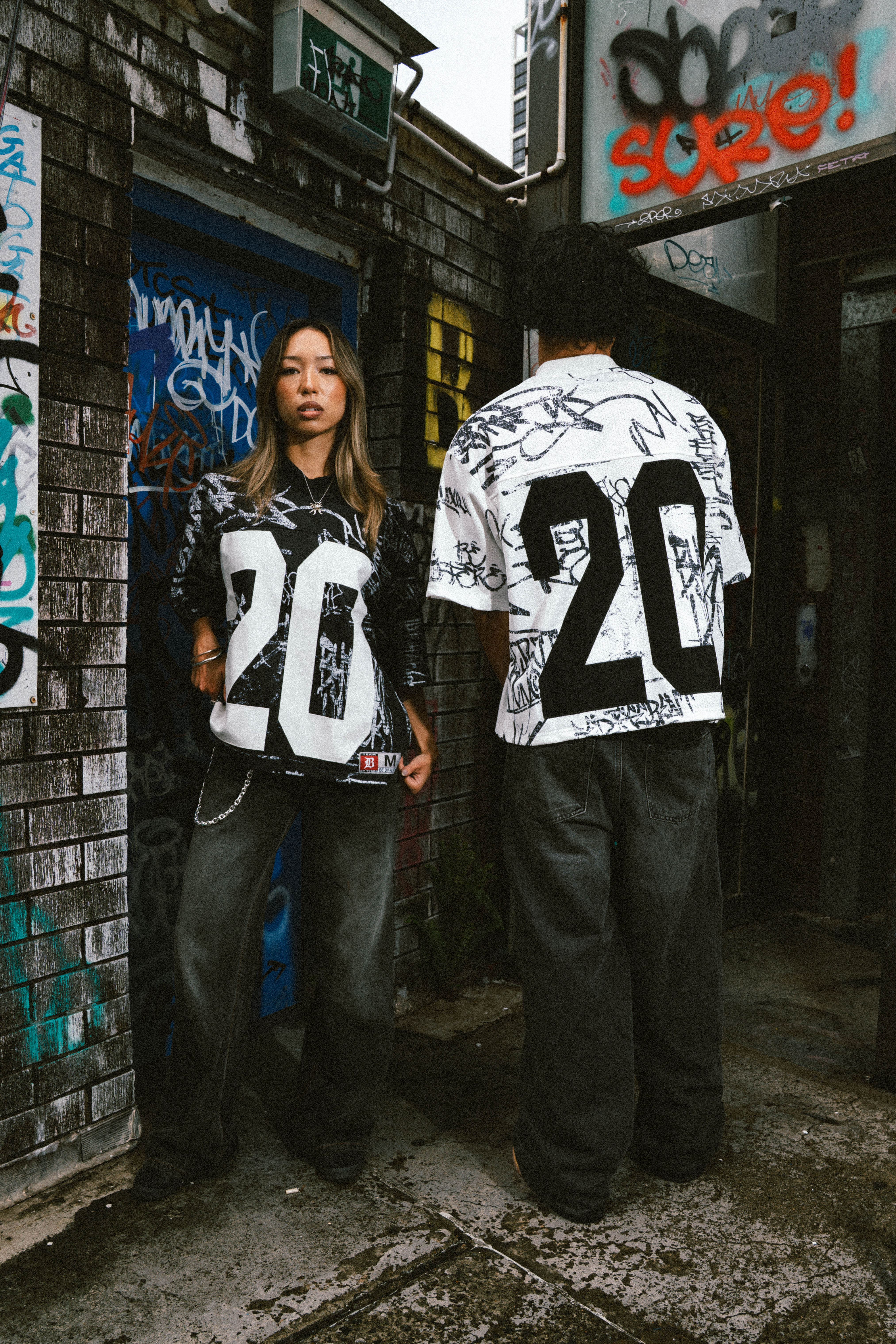 White Graffiti Jersey