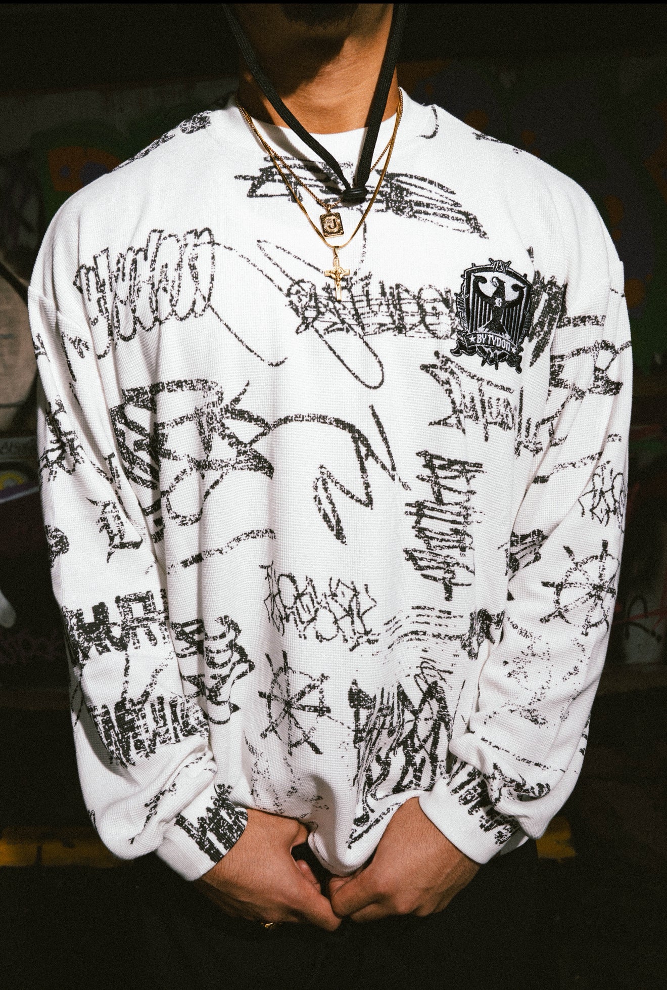 Graffiti Waffle Long Sleeve