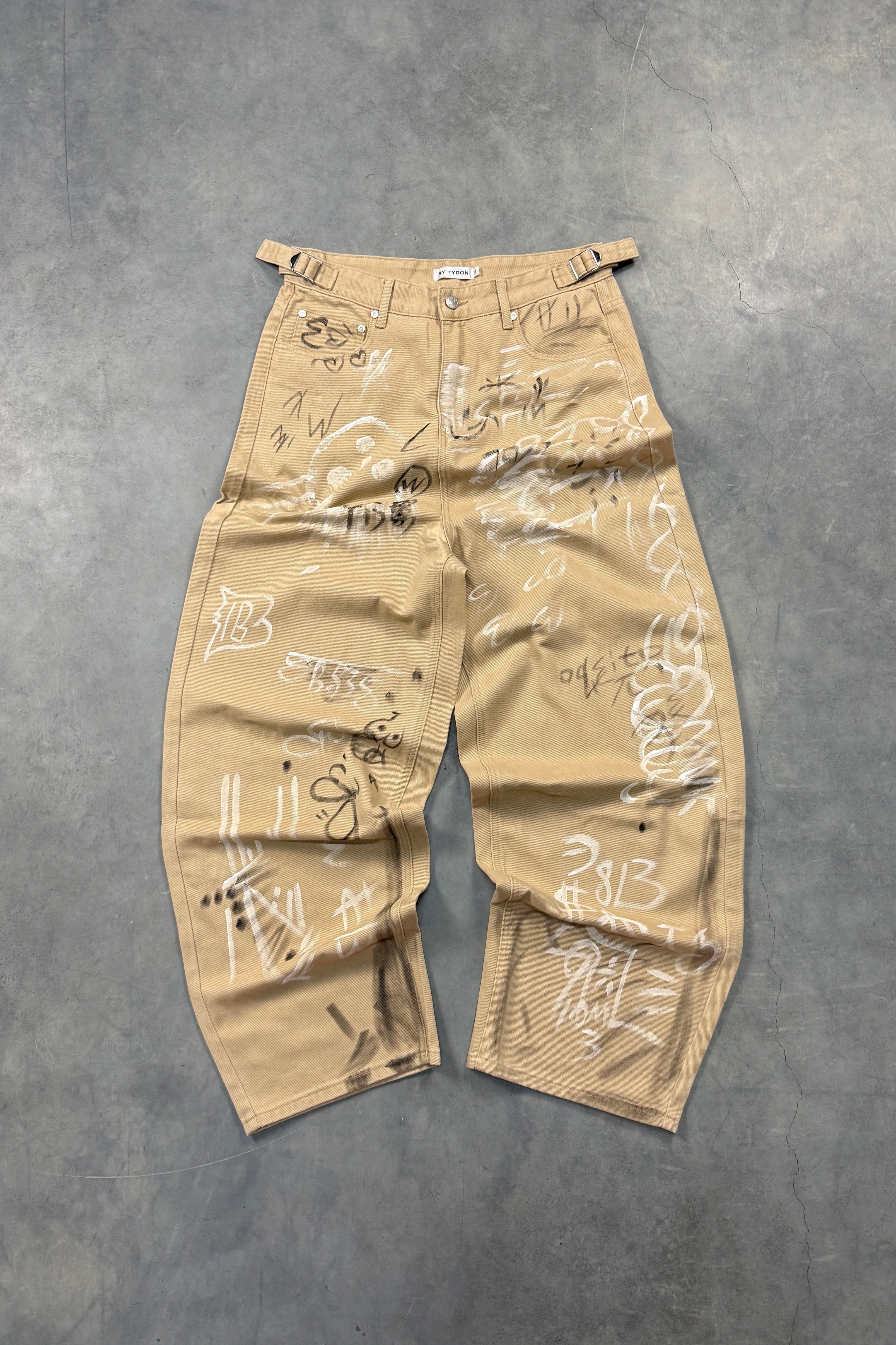 Khaki Graffiti Jeans