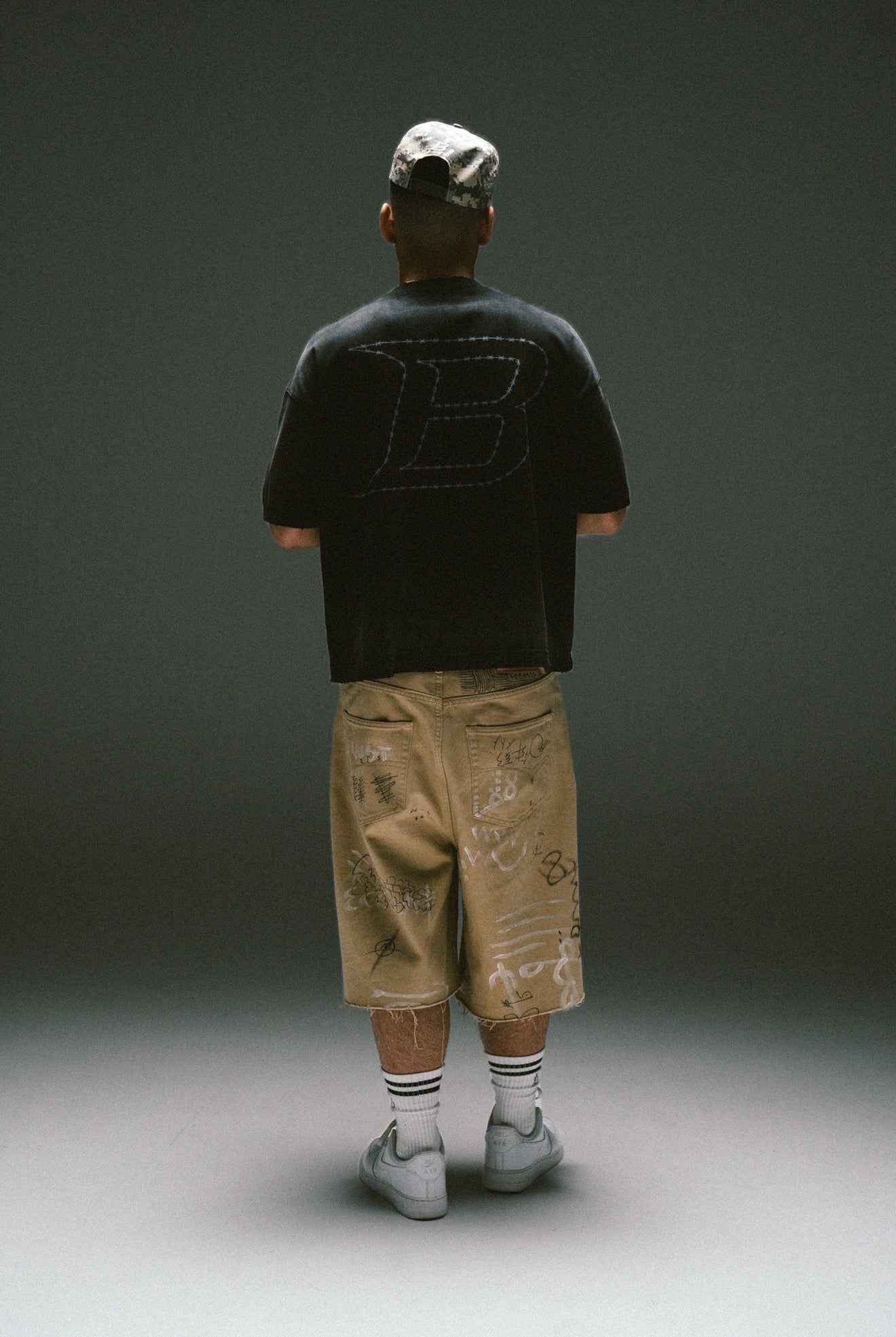 Khaki Graffiti Jeans