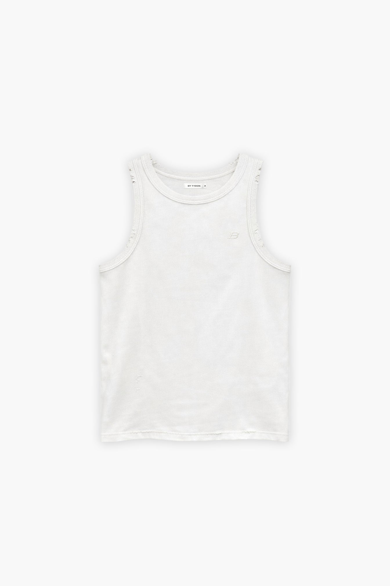 Ribbed Tank - White