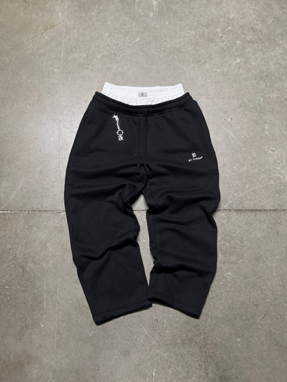 Double Waisted Sweatpants - Black