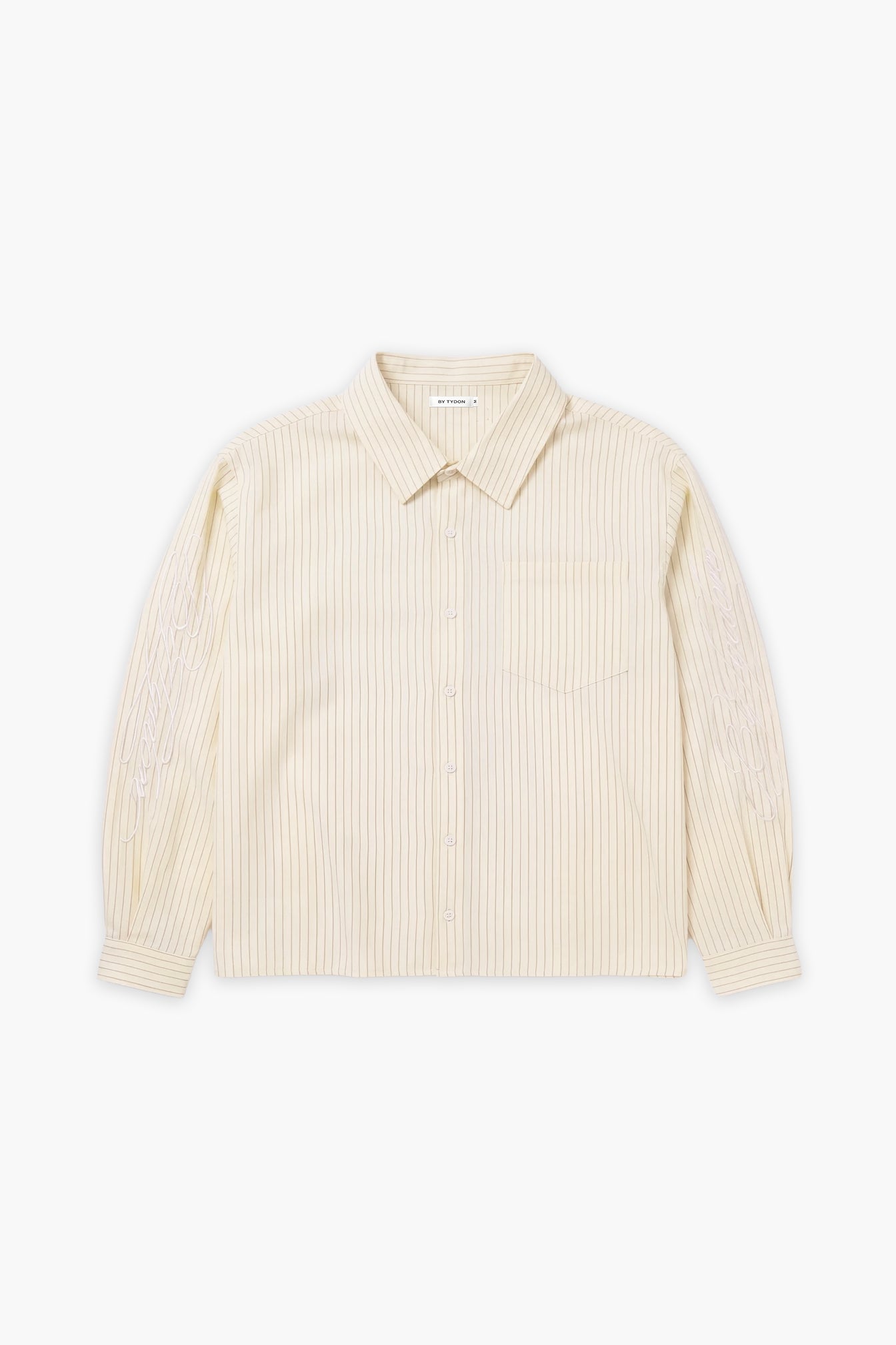 Striped Long Sleeve Shirt - Beige