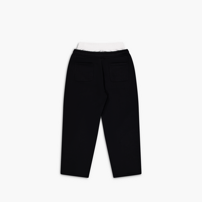 Double Waisted Sweatpants - Black