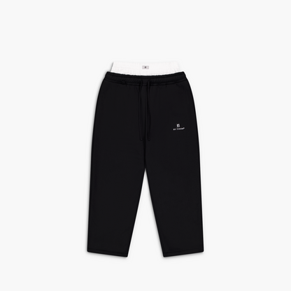 Double Waisted Sweatpants - Black