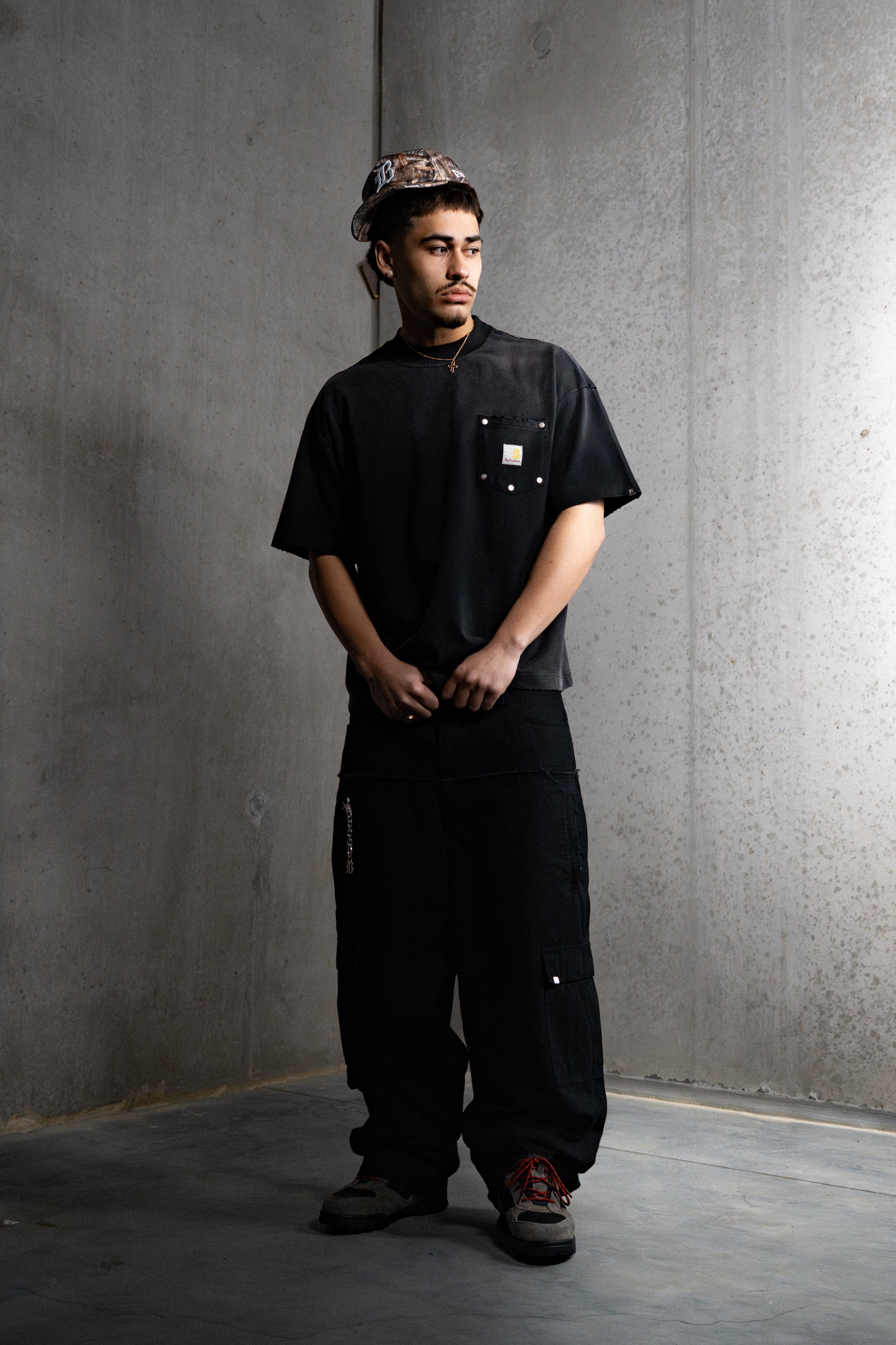 Cut-Up Baggy Cargo Pants