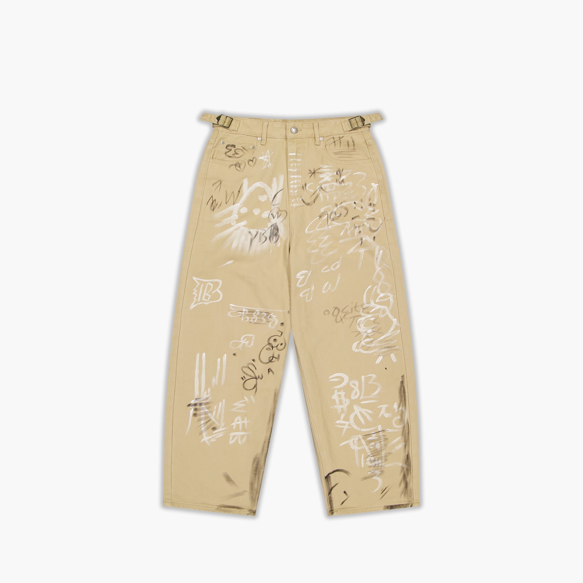 Khaki Graffiti Jeans