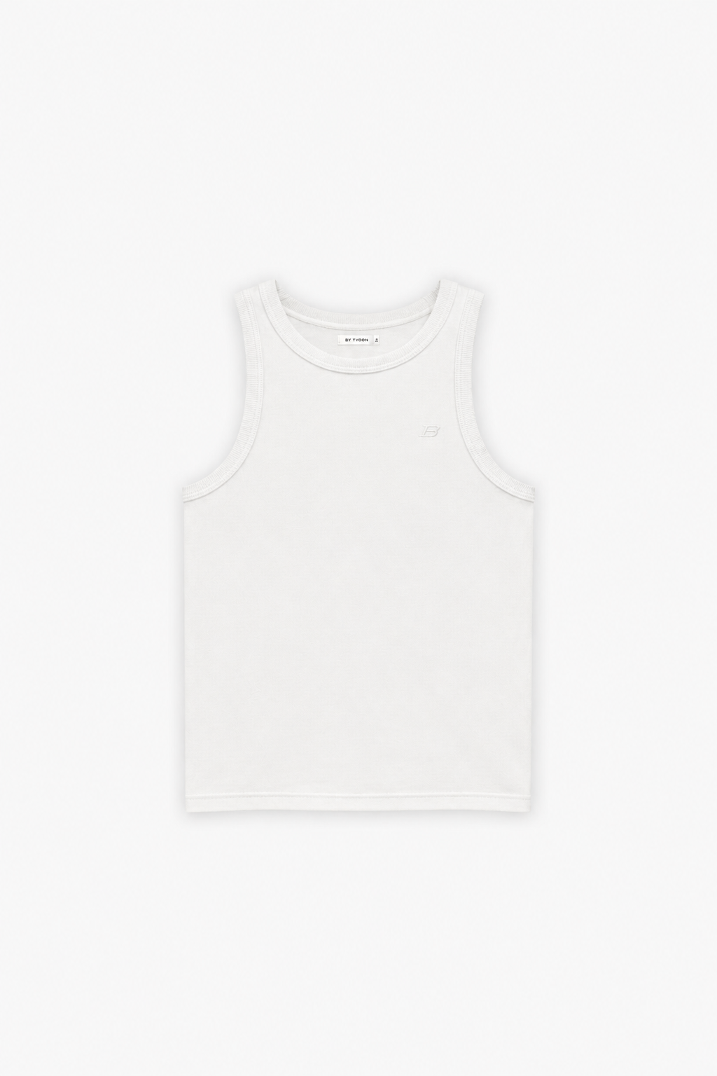 Ribbed Tank - White