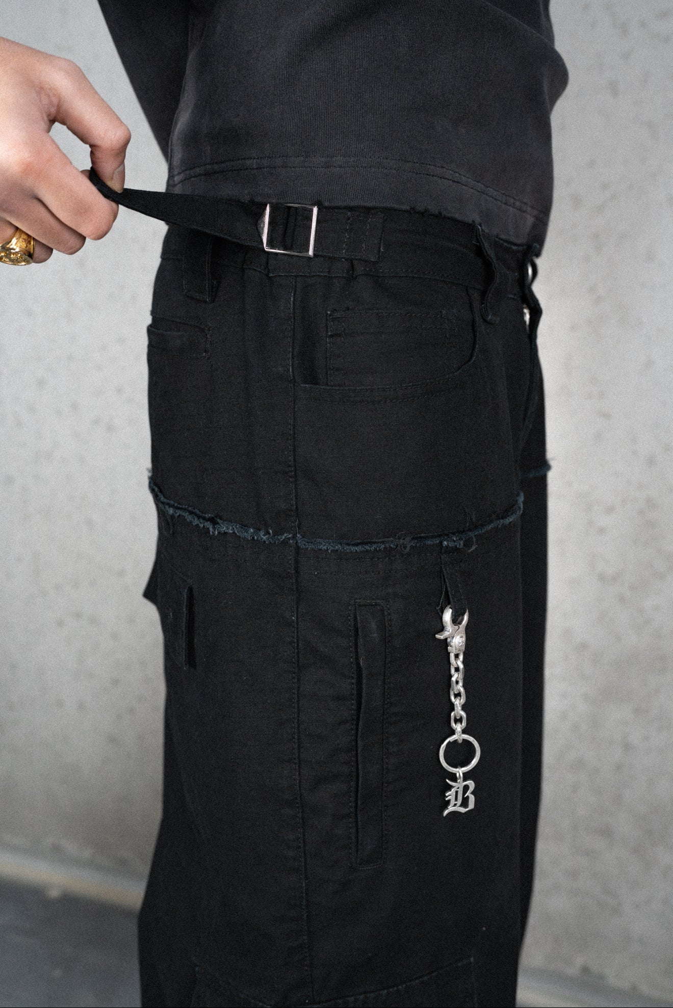 Cut-Up Baggy Cargo Pants