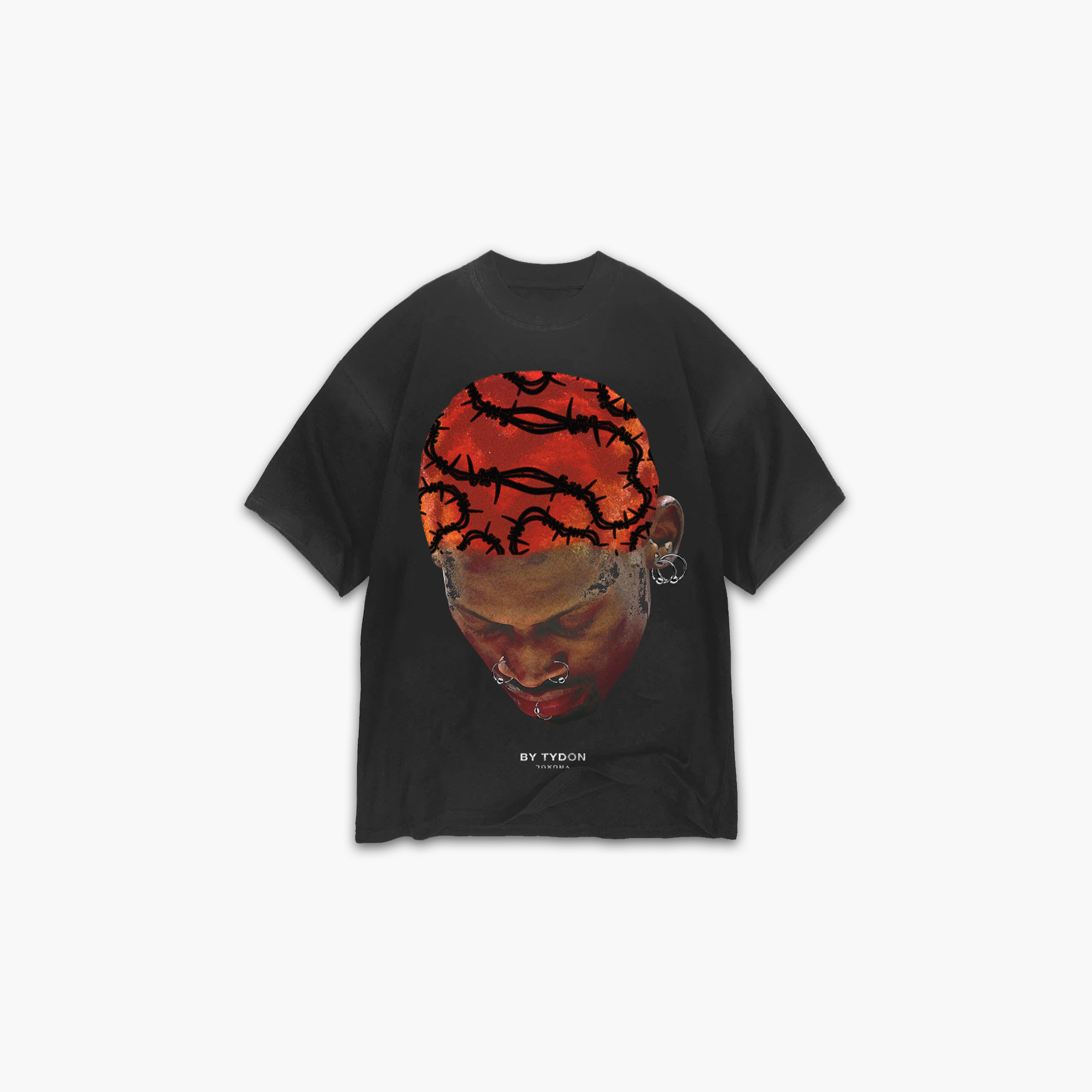 Washed Black/Red Rodman T-Shirt